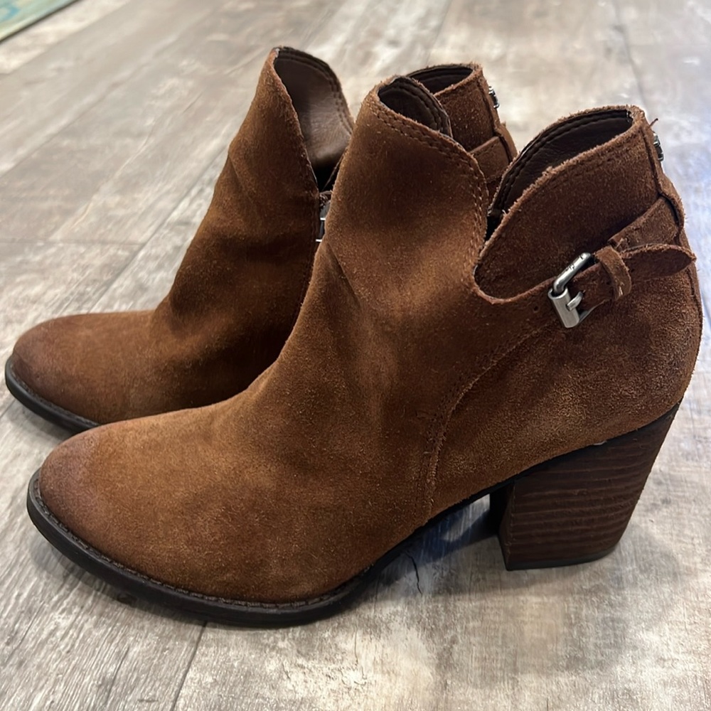 Sam Edelman Marie Brown Suede Booties 7.5M